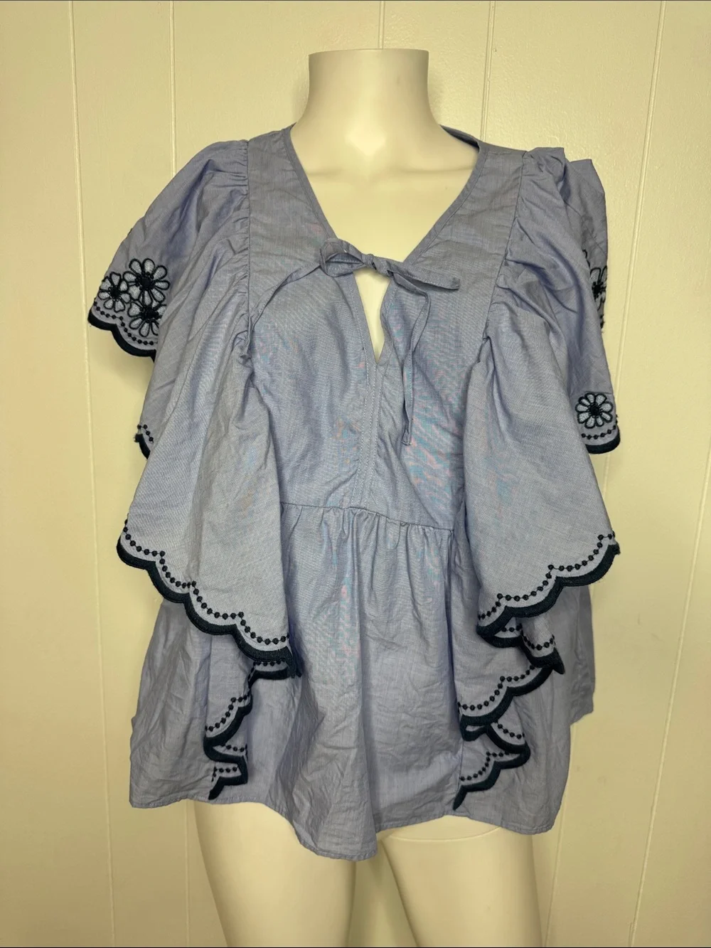 Kate spade flowing top M blue